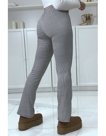 Pantalon canard motif carreaux patte d'eph - 3