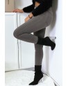 Jeans slim gris avec poches arrière - 3