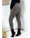 Jeans slim gris avec poches arrière - 6