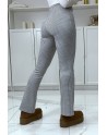 Pantalon blanc motif carreaux patte d'eph  - 3