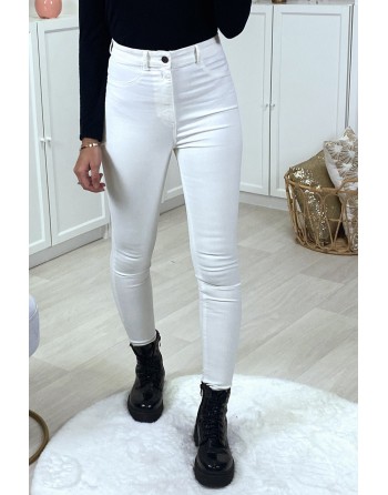 Jeans slim blanc taille haute - 2