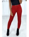 Jeans slim rouge très extensible avec poches à l'arrière - 4