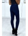 Jeans slim bleu marine très extensible avec 5 poches - 4