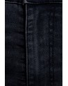 Pantalon jeans slim noir délavé avec poches arrières - 1