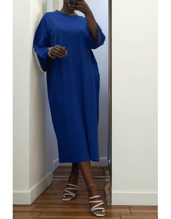 Longue robe over size en coton royal très épais - 4