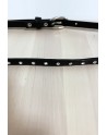 Fine ceinture noir avec accessoire et strass - 4