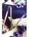 Jolie ceinture violette bande fine avec accessoire. Accessoire de mode pas cher - 1