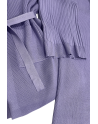 Ensemble 3 pièces gilet débardeur et pantalon palazzo violet - 5