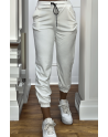 Ensemble tunique et pantalon  blanc - 3