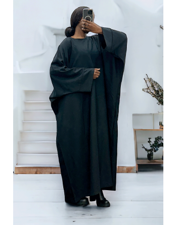Abaya noir over size (36-52) coupe kimono - 1