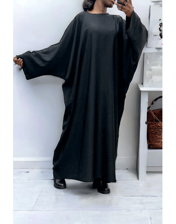 Abaya noir over size (36-52) coupe kimono - 3