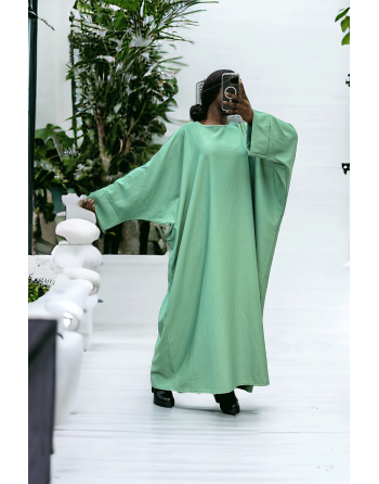 Abaya vert d'eau over size (36-52) coupe kimono - 2
