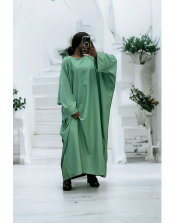 Abaya vert d'eau over size (36-52) coupe kimono - 3