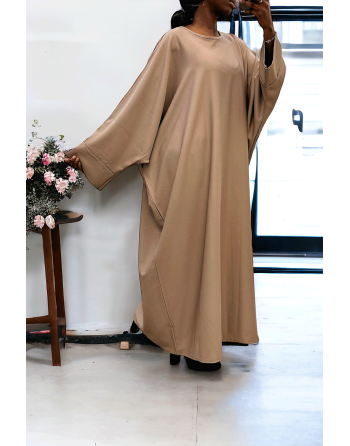 Abaya camel over size (36-52) coupe kimono - 2