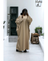 Abaya camel over size (36-52) coupe kimono - 3
