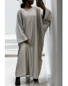 Abaya grise over size (36-52) coupe kimono - 1