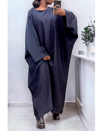 Abaya 2 pièces robe et kimono en noir - 2