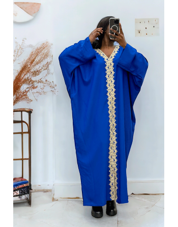 Abaya royal over size (36-52) avec sublime dentelle sur toute la longueur  - 2