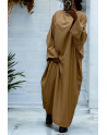 Abaya camel très ample (36-52) coupe kimono - 2