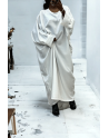 Abaya blanche très ample (36-52) coupe kimono - 3
