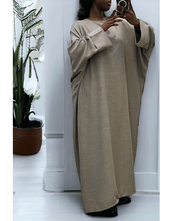 Abaya grise très ample (36-52) coupe kimono - 2