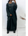 Abaya noire très ample (36-52) coupe kimono - 2