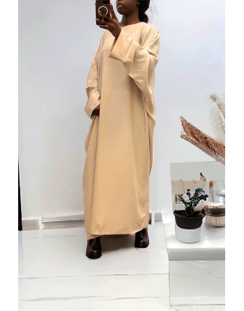 Abaya beige très ample (36-52) coupe kimono - 2