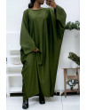 Abaya kaki over size (36-52) coupe kimono - 3