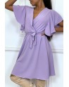 Robe patineuse lilas cache coeur - 2