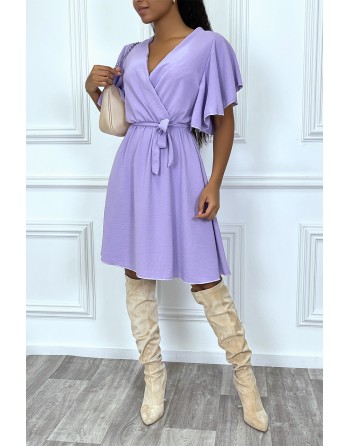 Robe patineuse lilas cache coeur - 6